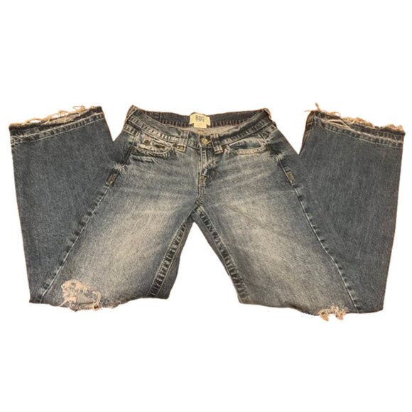 Kayla Destructed Low-Rise Wide Leg Distressed Ripped Jeans - Picture 8 of 8